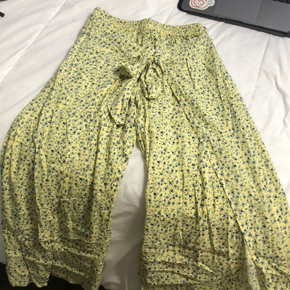 Yellow patterned fun pants